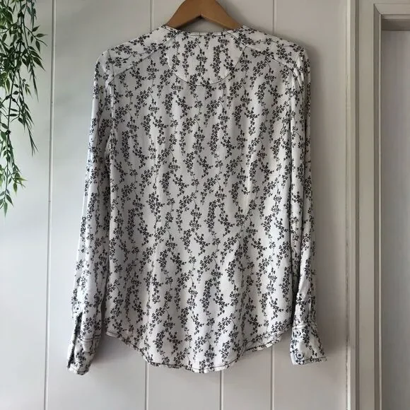 Peruvian Connection Cream Brown Floral Button Top - Picture 2 of 7